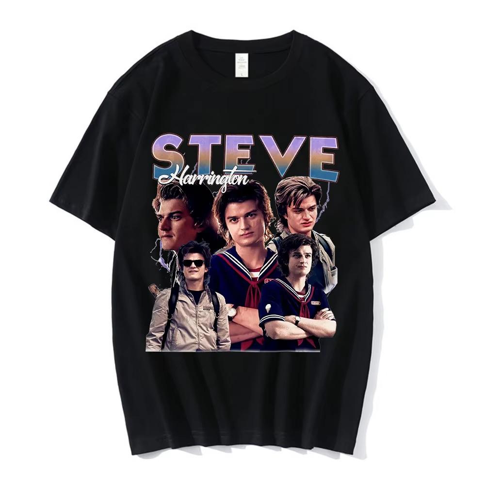 

Steve Harrington Tshirts Unisexs Harajuku Graphics Print Tshirt Short Sleeve Pure Cotton Oversize Streetwear Unisex T Shirt M