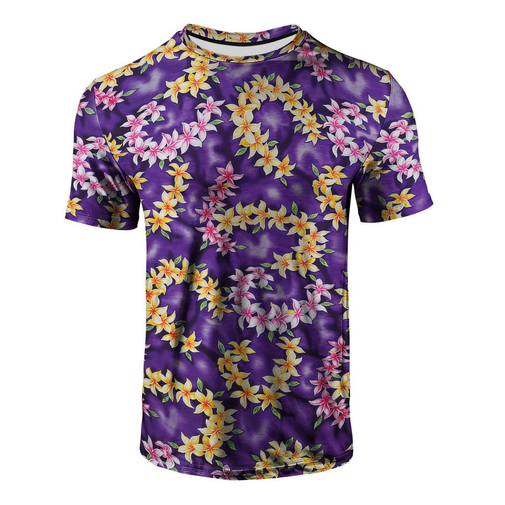 T-shirt Estiva da Uomo Girocollo Stampata in 3D Moda Versatile Traspirante Tendenza Casual