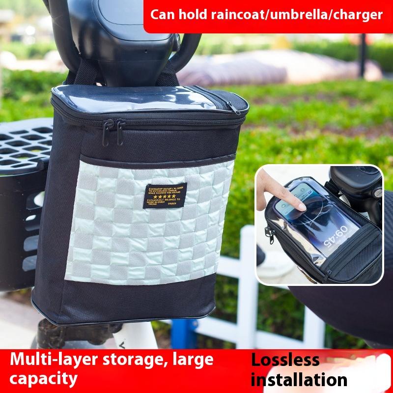 Grote Capaciteit Oxford Doek Stuurtas Afneembare Opbergtas Geschikt Voor Motoren En Elektrische Voertuigen