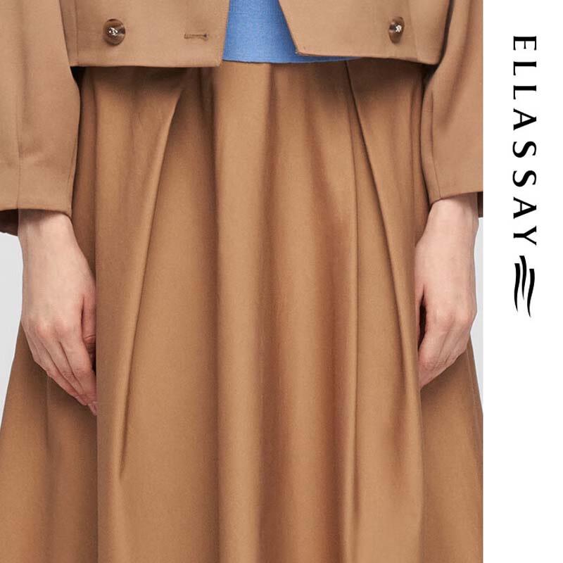 ELLASSAY Women's Mulberry Silk Pleated Midi Skirt