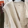 2026 Women's Spring/Summer Layered Pure Linen Vest Shawl - High-End Sleeveless Jacket