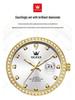 Olishi Men's Luminous Waterproof Quartz Watch with Diamond Bezel and Steel Band