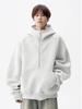 Men's High Street Half-Zip Hooded Sweatshirt - Autumn/Winter Casual Loose Fit Hoodie