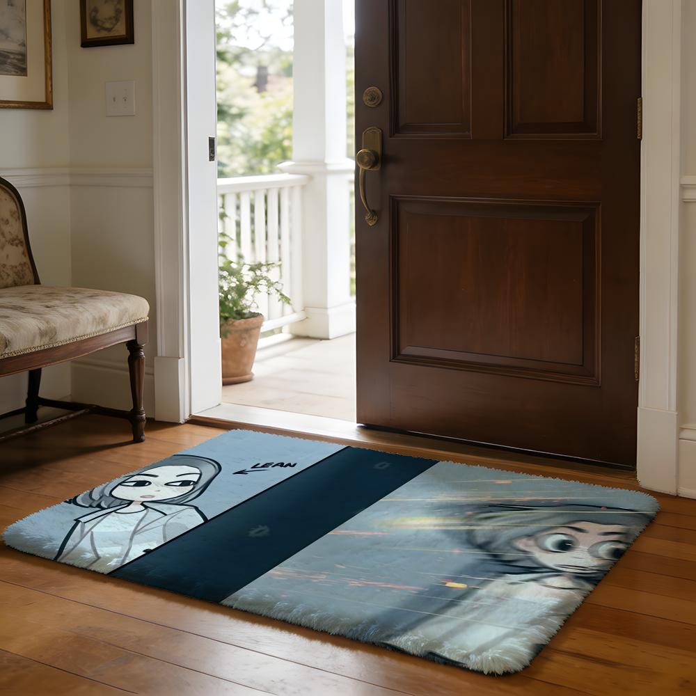 Floor Mat Soft Flannel Rug Non Slip Absorbent Mat for Bathroom Bedroom Home Decor Loom I Imagine Dragons band