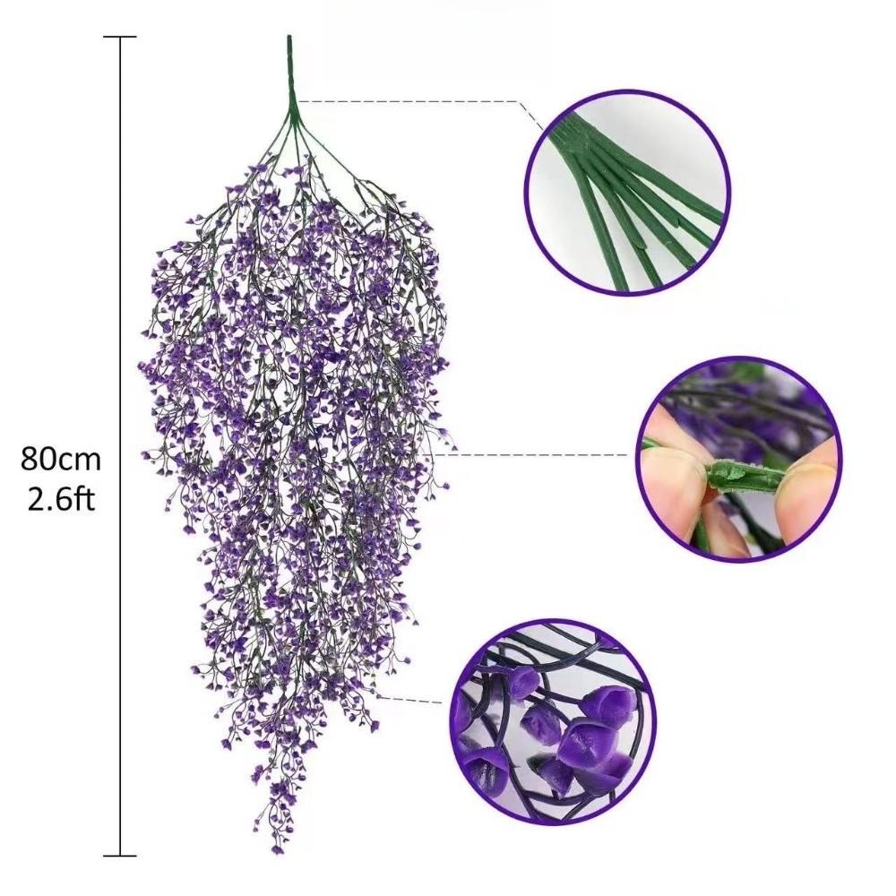 UV Resistant Fake Flowers Vine Design Golden Bell Willow Plastic Fake Plant  Parties Decor