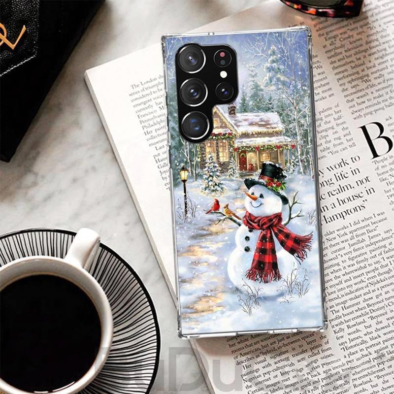 Christmas Santa Claus Present Cover For Samsung Galaxy S23 S22 S24 S25 Ultra Phone Case S21 Plus S20 FE S10 + S25Ultra Print Fun