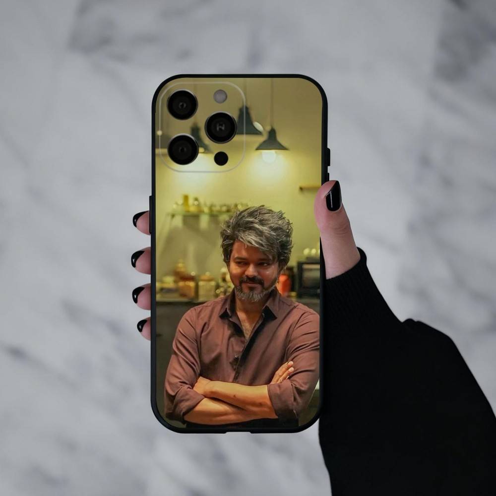 T-ThalaPathy Actor V-Vijay-Y  Phone Case For iPhone 17pro, 16,15,14,13,12,11 X XR Plus,Others Soft Black Cover