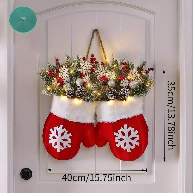 Nieuwe Twinkling Kerstkrans Twinkling Kersthandschoenen Krans Kerstkrans