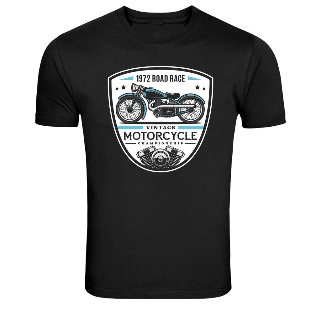 Vintage Motorcycle Road Race Retro Biker Graphic T Shirt