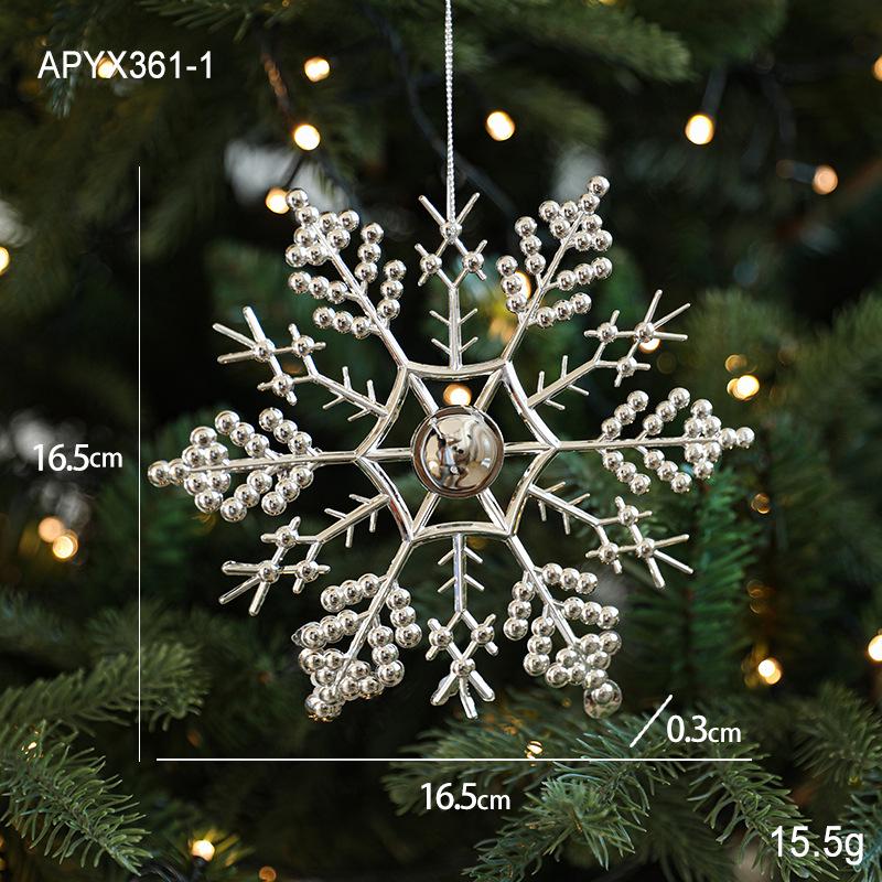 Silver Irregular Electroplated Christmas Tree Ornaments - Glossy Plastic Pendants In Stock