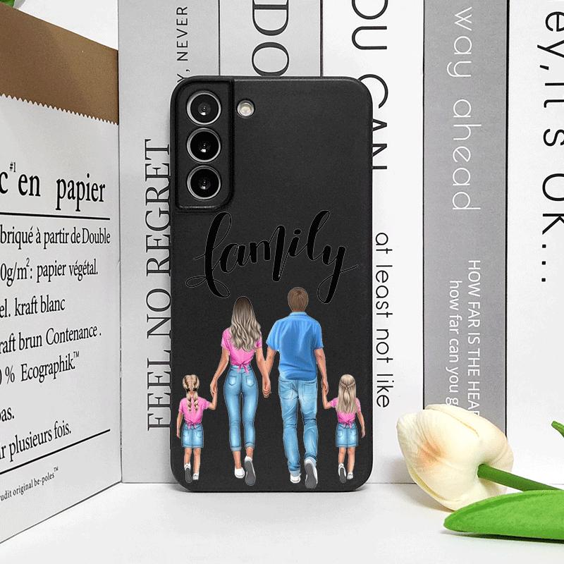 Super Mom and Super Dad Baby Family Phone Case for Samsung Galaxy A15 A35 A55 A16 A54 A53 A52 A71 5G Soft Covers Boy Girl Fundas