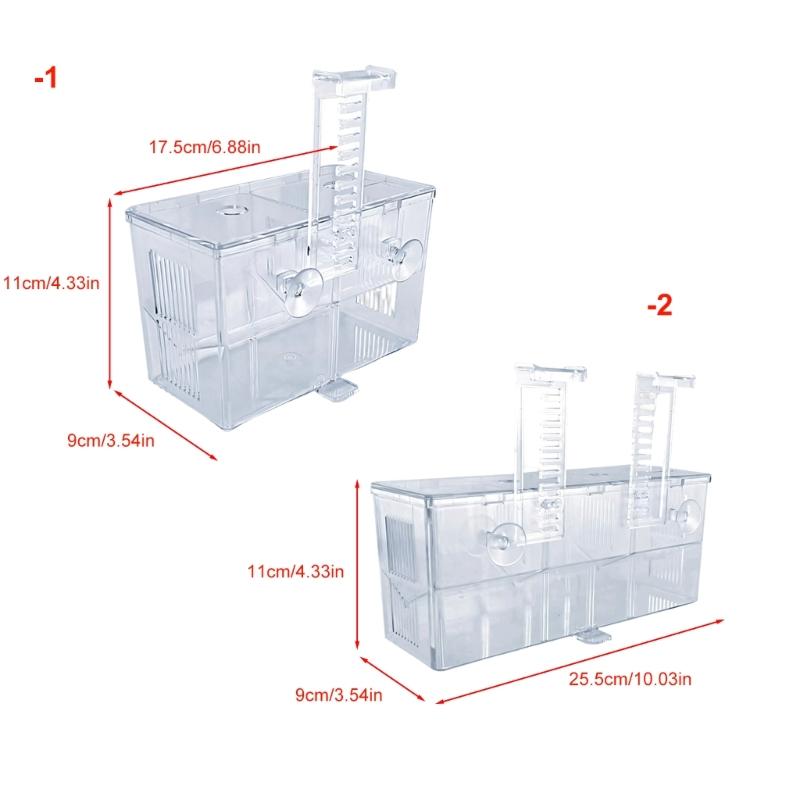 Aquariums Breeding Container with Water Flows Hole Highly Transparents Fish Breeding Box Aquariums Isolation Case
