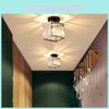 Stylish Modern Crystal Ceiling Light Elegant Design For Entryway Hallway In Black And Gold