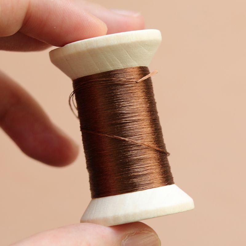

Сделай сам Полный моток 0,2 мм Чрезвычайно тонкая линия ручной работы из шелка тутового дерева Milk coffee 0.2mm 80-90 m