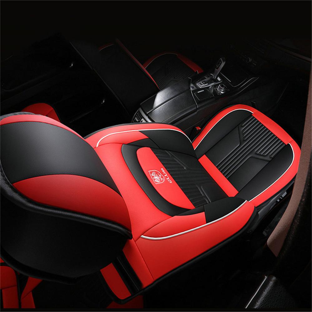 5-Sitzer Luxus Abriebfeste Leder Sitzbezug Auto SUV Voll Vorne+Hinten Universelles Sitzkissen