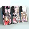 Anime S-Sugar Sugar Rune Phone Case For Samsung S26 S25 S24 FE S23 S22 S21 Plus S20 Ultra Note20Ultra Black Glass Cover