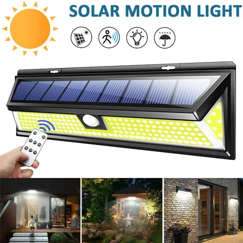 LED Solar Licht Außen Motion Sensor Wand Licht Wasserdichte Garten Lampe Strahler Für Garten Weg Straße