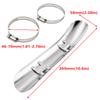 Chrom Motorrad Gebogenes Auspuffrohr Hitzeschutz Abdeckung für Honda Shadow 1100 Sabre 2000-2007 VTX1300 2002-2009 VTX1800 02-2008