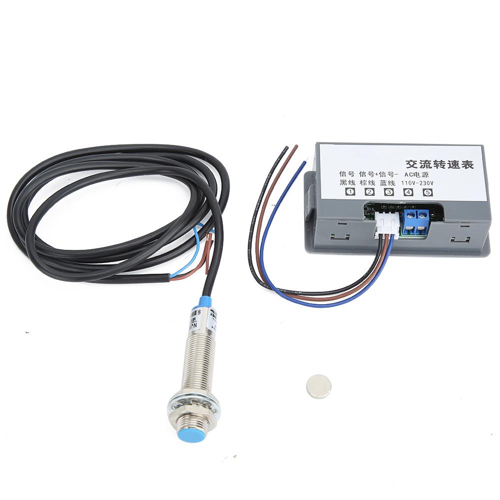 Digital Speed Meter 4Digit Tube Display High Measurement Accuracy Tachometer AC220V