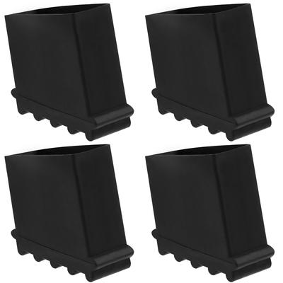4 Piezas Cubiertas Antideslizantes para Pies de Escalera de Goma Alfombrillas Antideslizantes para Pies de Escalera Protectores de Pies de Escalera Resistentes al Desgaste Piezas de Escalera Engrosadas Flexibles