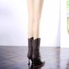 Fashion Women Sexy Pointed Toe Thin High Heels Mid-calf Boots 2025 Autumn Winter New Short Boots Woman Fashion Design High-heeled Botas