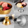 Salad Cup Safe Stainless Steel Ice Cream Cup Gold Silver Dessert Bowl With Ice Cream Spoon Accessories Household Kitchen Tools