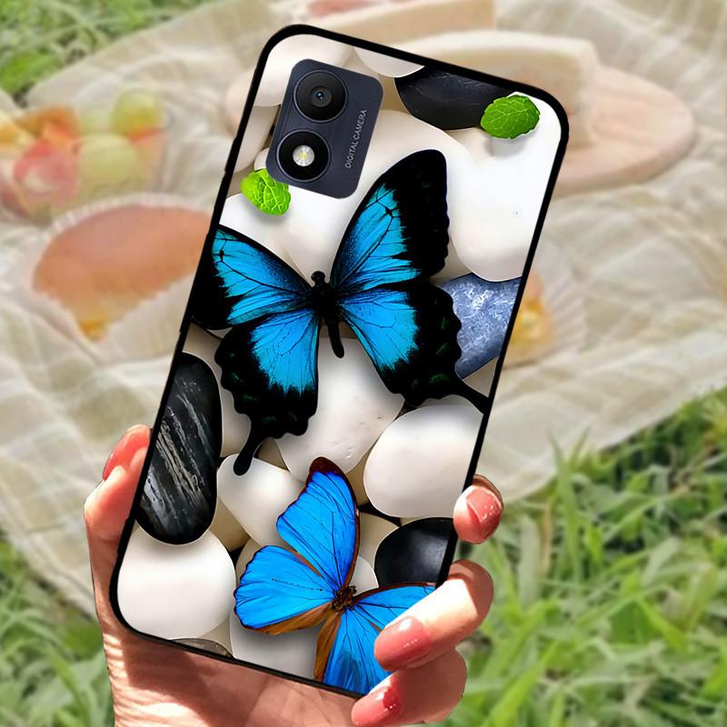 Etui do Alcatel 1B 2022 5031D 5031G Czarne Etui Silikonowe Miękkie TPU Pokrowiec na Telefon Fundas Case Dla Alcatel 1B 2022 5.5" Etui z Zderzakiem