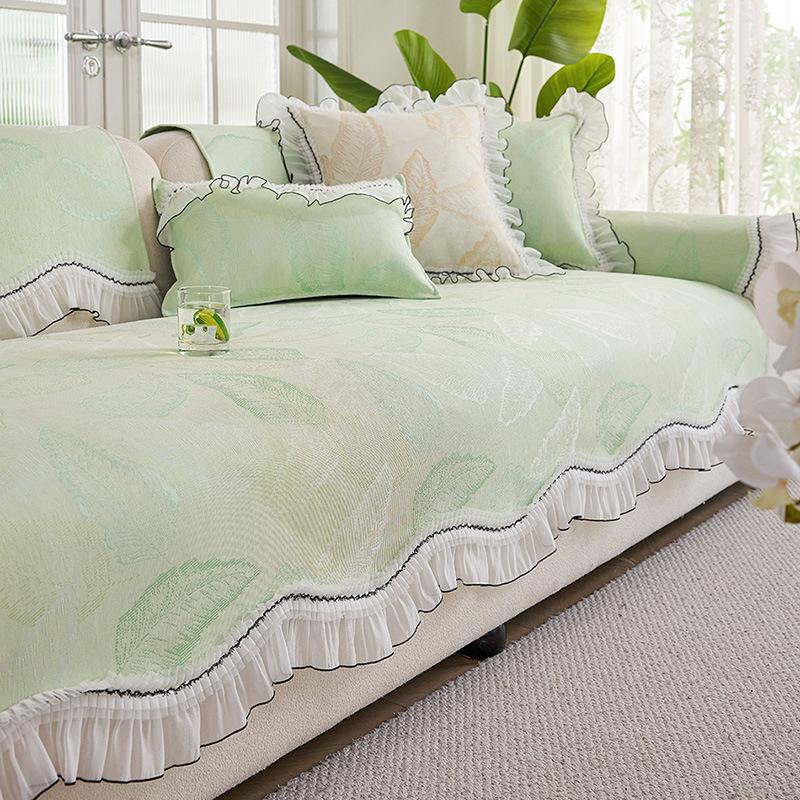 French Special-Shaped Summer Ice Silk Sofa Cushion  New Mat Non-Slip Seat Cushion Summer Cool Cover Cloth