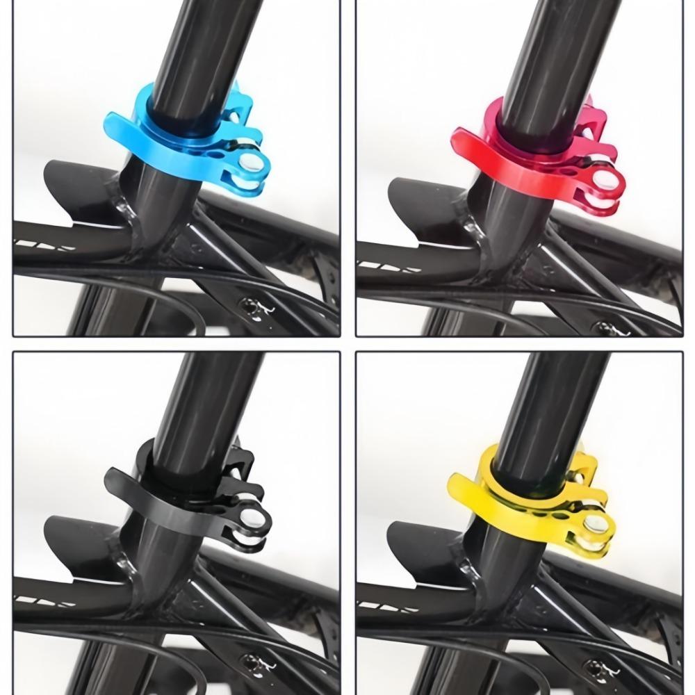 Mountain Bike Seat Post Clamp Aluminum Alloy Ultralight 31.8mm Bicycle Quick Release Seat Tube Clamp Lock Buckle Cycling Parts