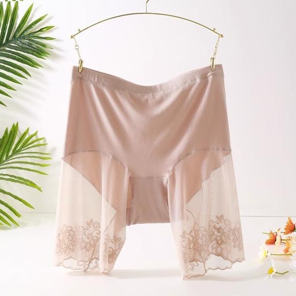 Plus Size High Waist Safety Shorts 2-in-1 Modal Layer for Women