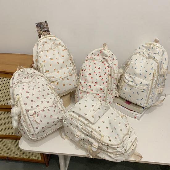 Floral Backpack for Girls Large Capacity Backpack with Padded Shoulder Straps