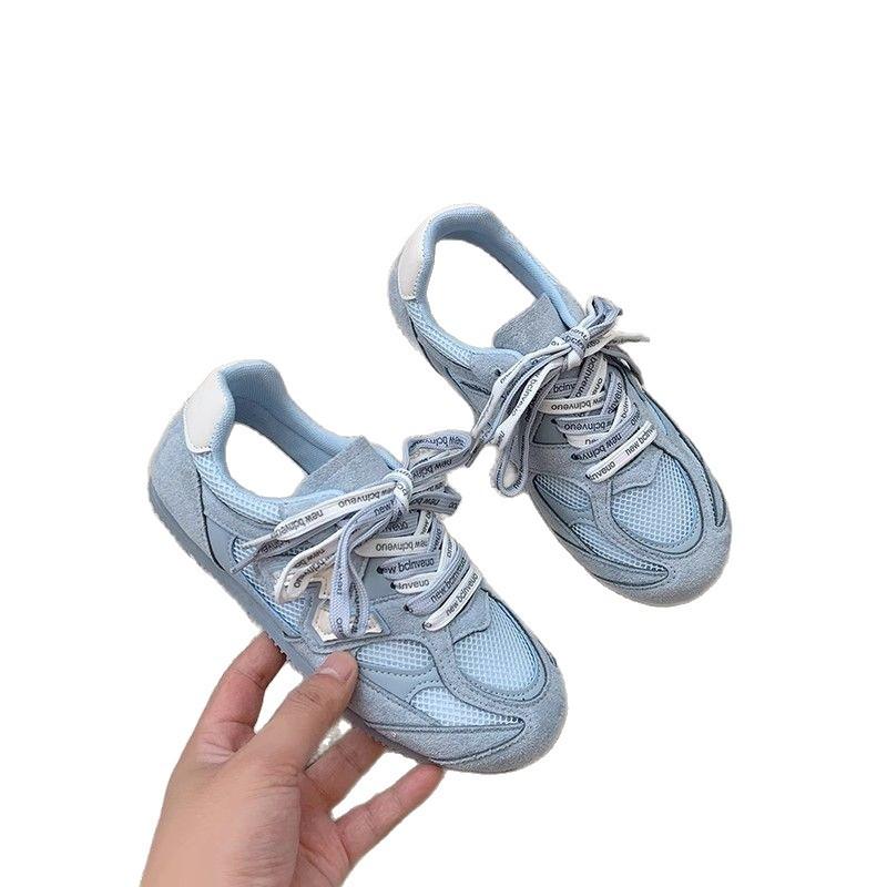Women's new summer yellow mesh breathable casual shoes flat-soled soft-soled sneakers women's