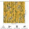 Floral Shower Curtain Decorative Bath Mat Pvc Waterproof Bathroom Decor Wall Hanging Printed Water Splatter Resistant Yellow Wit