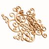 32pcs Large Wooden Floral Shaped Crafts, Wood Decorations And Embellishments