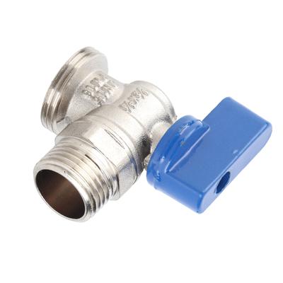 Angle Stop Valve G1/2 DN15 Male X G3/4 DN20 Male Thread Brass Quarter Turn Ball Valve