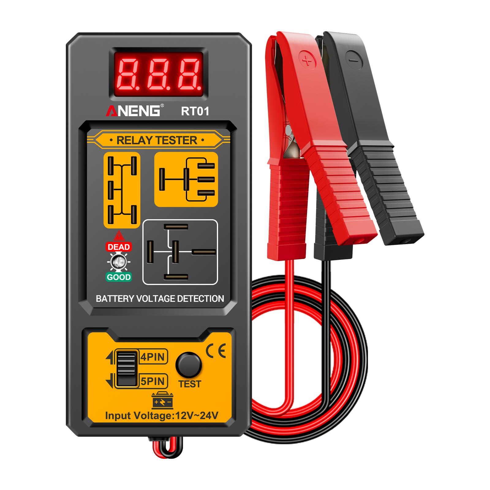 ANENG RT01 Automotive 4/5-pin Relay Tester+HD01 Digital Halogen Leak Detector Air Conditioning Refrigerant Leak Detection Kit RT01