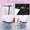 Elegant Black Pu Belt For Women With Stylish Triangle Gold Buckle For Dresses And Suits