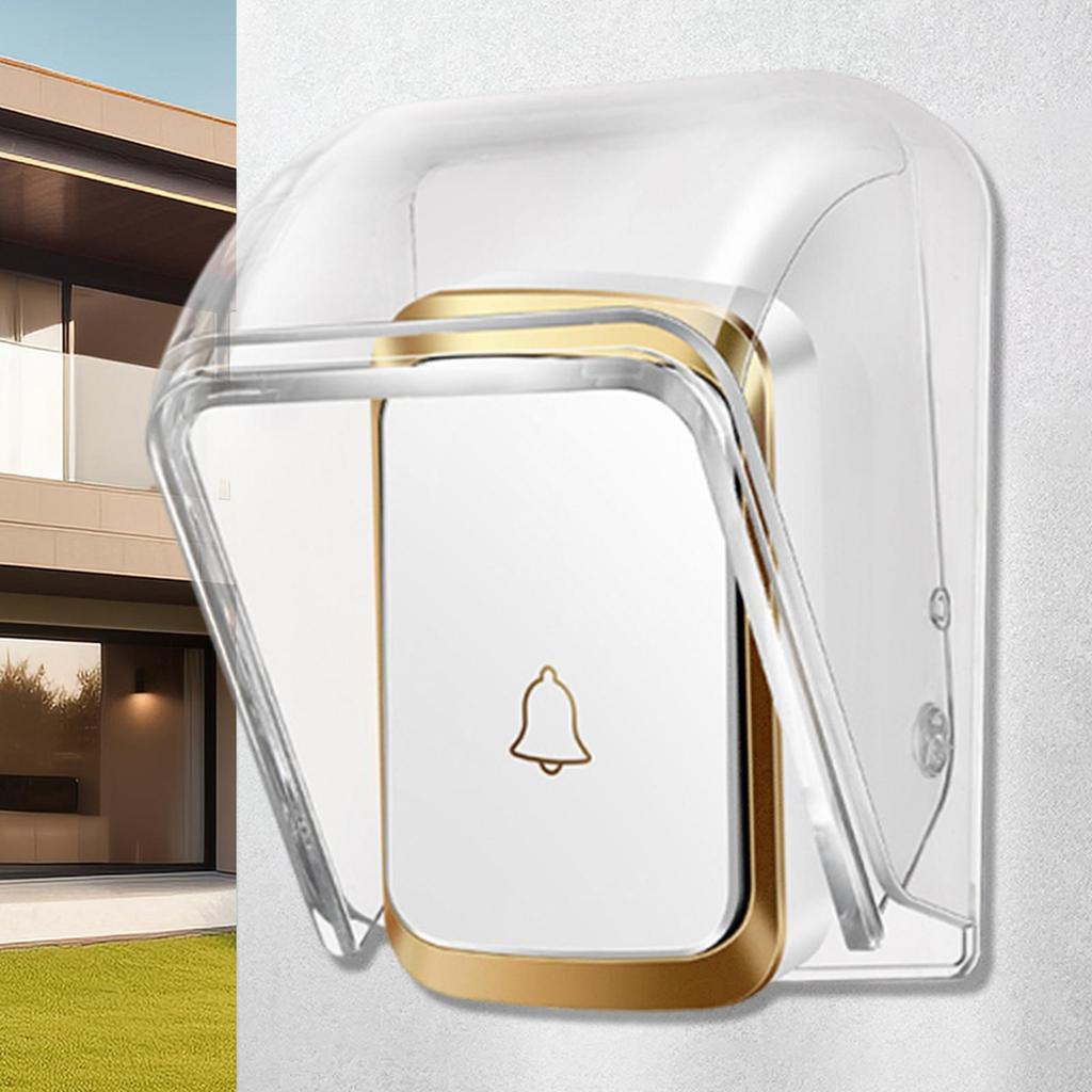 Ring Doorbell Cover Steel Doorbell Weather-Blocking Protective Cover Anti-Glare Clear Doorbell Rain Cover for Home Keypad Card