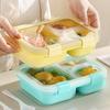 Macaron Colors Bento Box Plastic Large Capacity Lunch Box Children School Picnic Compartment Food Container Kitchen Supplies