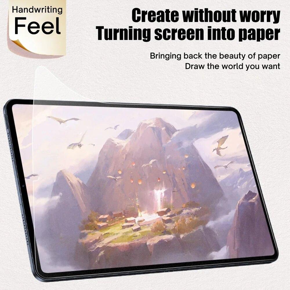 1 ADET Kağıt Gibi Ekran Koruyucu Mat PET Boyama Yazma Xiaomi Mi Pad 5 Pro Ekran Koruyucu 11 inç Xiaomi Mi Pad 5