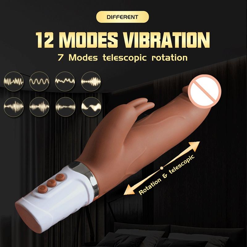 Teleskopický vibrátor dildo pro ženy Stimulátor klitorisu Hračka pro dospělé Erotický sexuální automat Produkty Žena Vagina Strapon Masturbátor Orgasmus