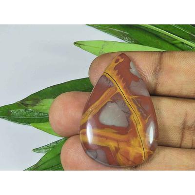 27X40X06MM Natural Noreena Jasper Pear Cabochon Loose Gemstone 55Cts SK-3820
