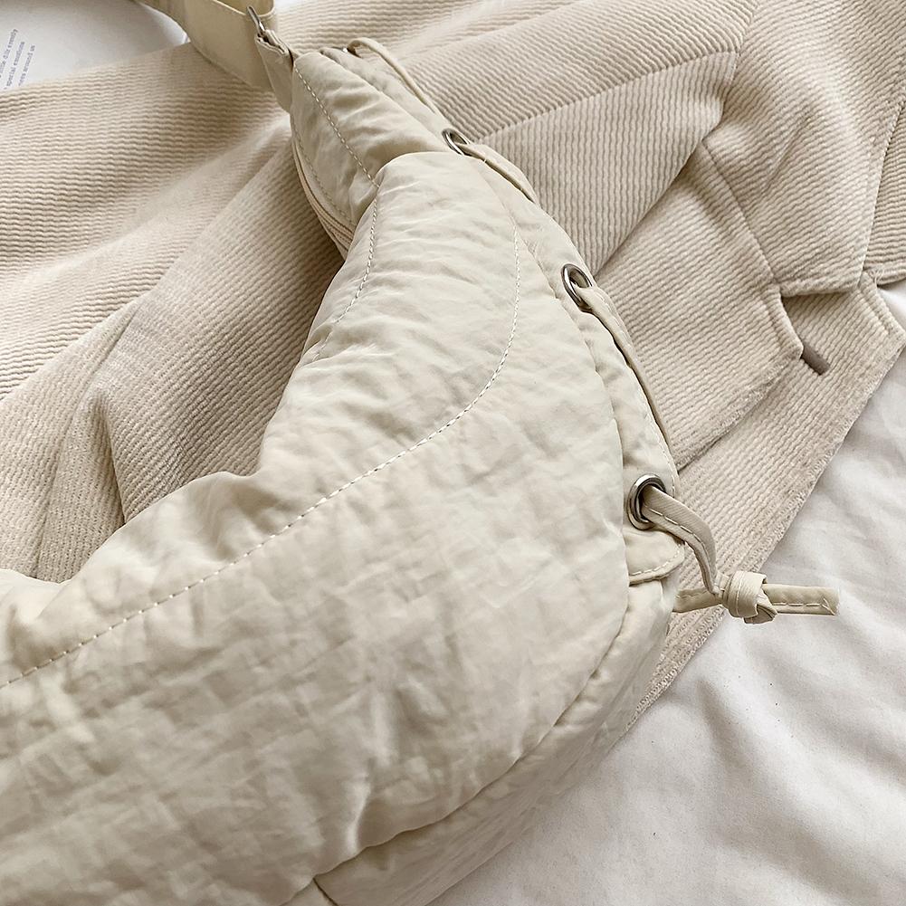 Women Fashion Shoulder Bag Large Capacity Crescent Crossbody Bag Adjustable Strap Daily Messenger Bag Simple Satchel Bag