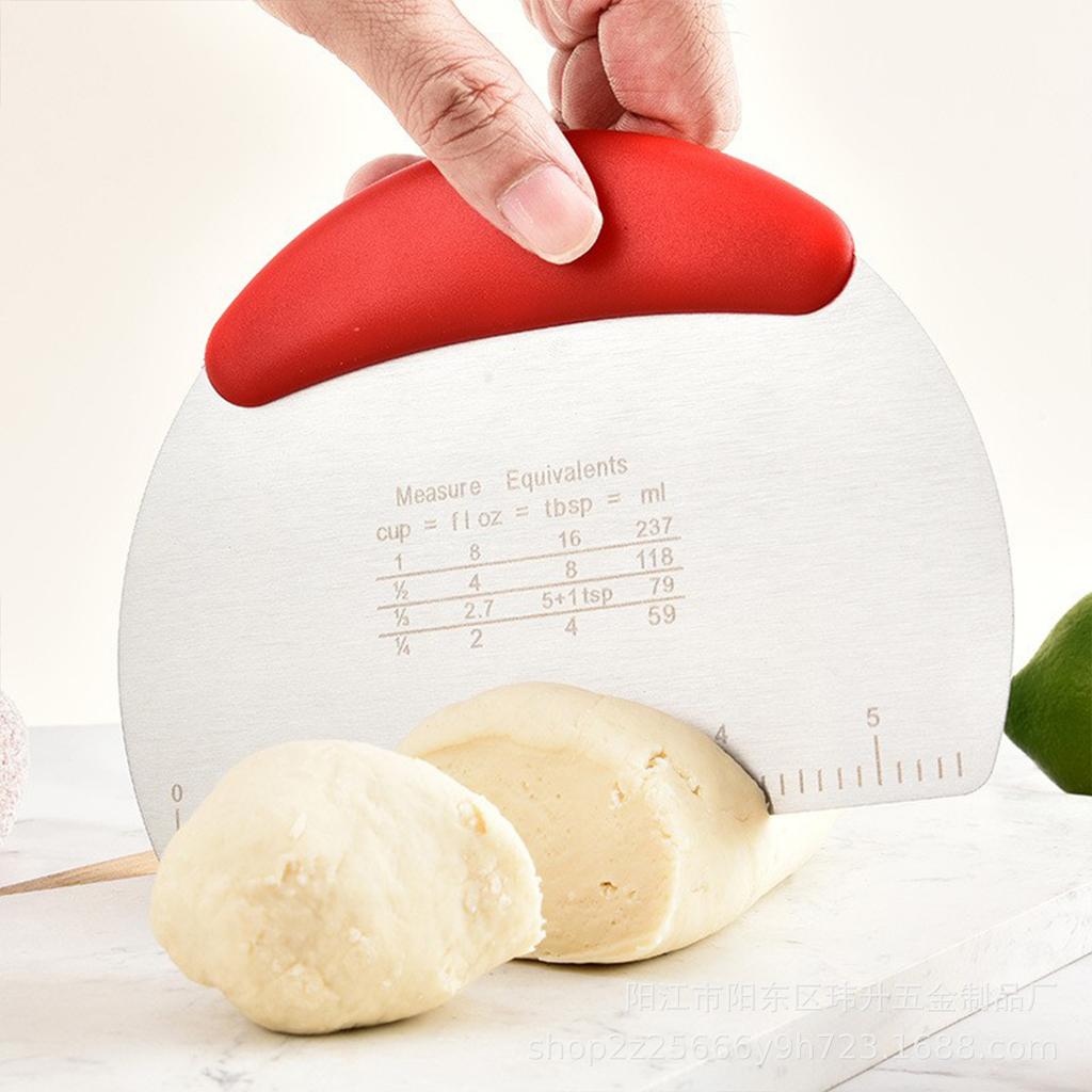 Stainless Steel Dough and Nougat Cutter with Scale for Baking