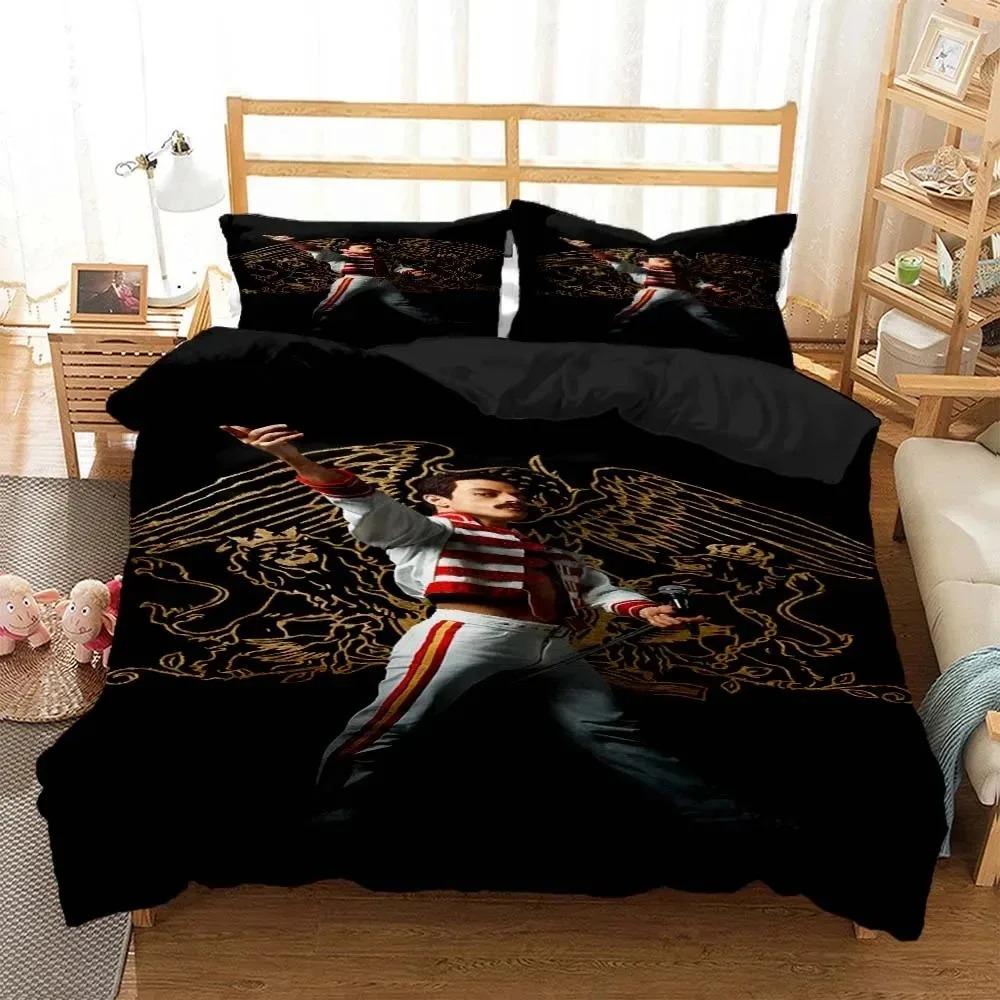 Druk 3D Zespół Queen Pościel Podwójna Pojedyncza Król Poszewka na Kołdrę Kołdra Poszewka na Poduszkę Chłopcy Dziewczynki Dorośli Sypialnia