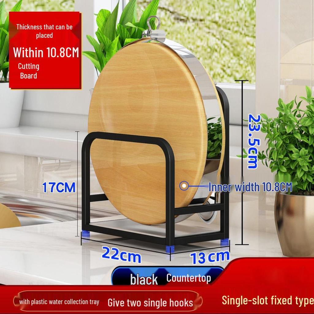 Tagliere da Cucina e Porta Coltelli in Acciaio Inossidabile 304 con Porta Coperchi Pentola e Blocco per Verdure