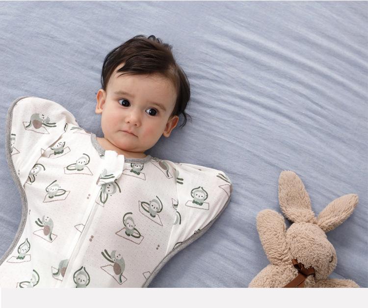 Newborn Anti-Startle Swaddle Sleeping Bag with Stretch Sleeves