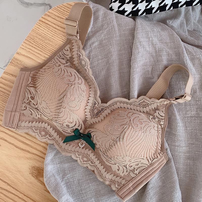 Underwear Thin Anti Sagging Thin Bra Thick Cup Gathering Bra
