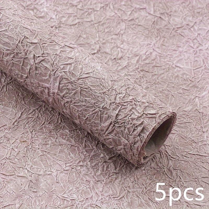5 fogli di carta per confezioni di bouquet con texture plissettata effetto pietra, realizzata a mano, materiale per avvolgere bouquet, carta per sfondi fotografici fai da te