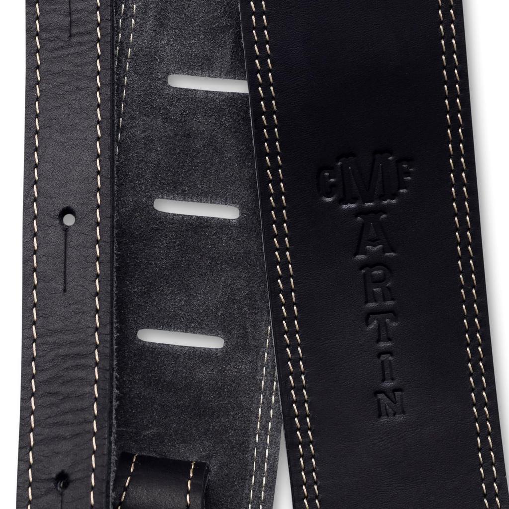 martin Ball Glove Leather Straps Black 18A0013 Martin Ball Glove Leather Guitar Strap Black Double Logo – Soft, Worn-in Feel, Stitching, C.F.
